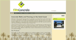 Desktop Screenshot of eliteconcretefencing.com